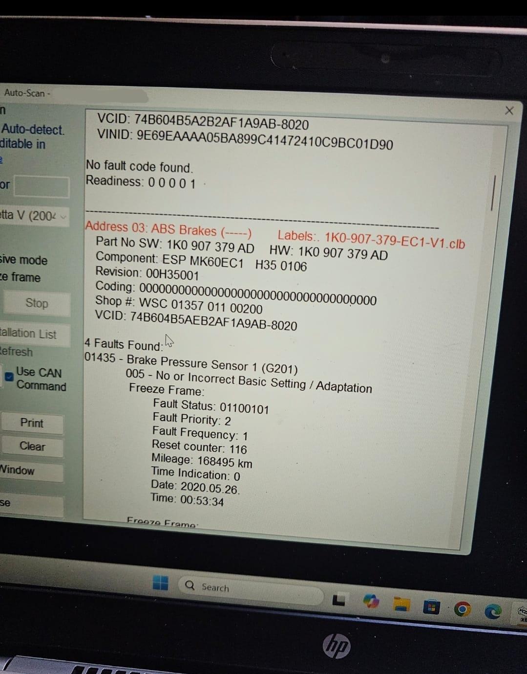 Driver assist coding workflow displayed on VCDS