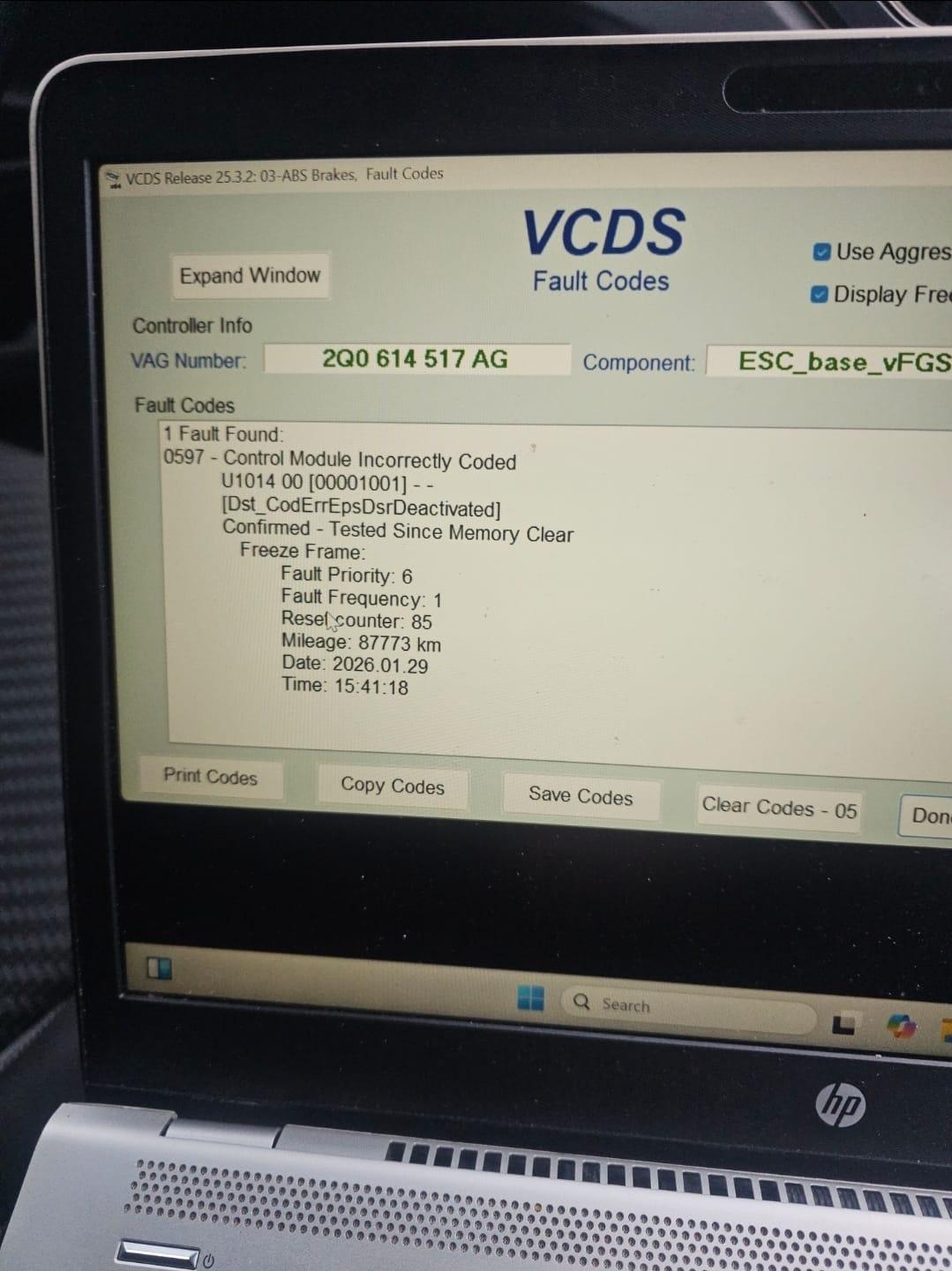 Diagnostic data capture during inspection work
